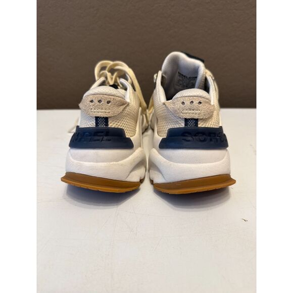 Sorel Kinetic RNEGD Lace Float Sneakers Womens 6.5 Cream Blue - Picture 3 of 6
